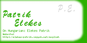 patrik elekes business card